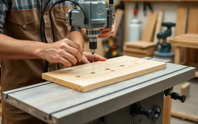 Exameninstrument Gaten en inkrozingen maken met conventionele houtbewerkingsmachines