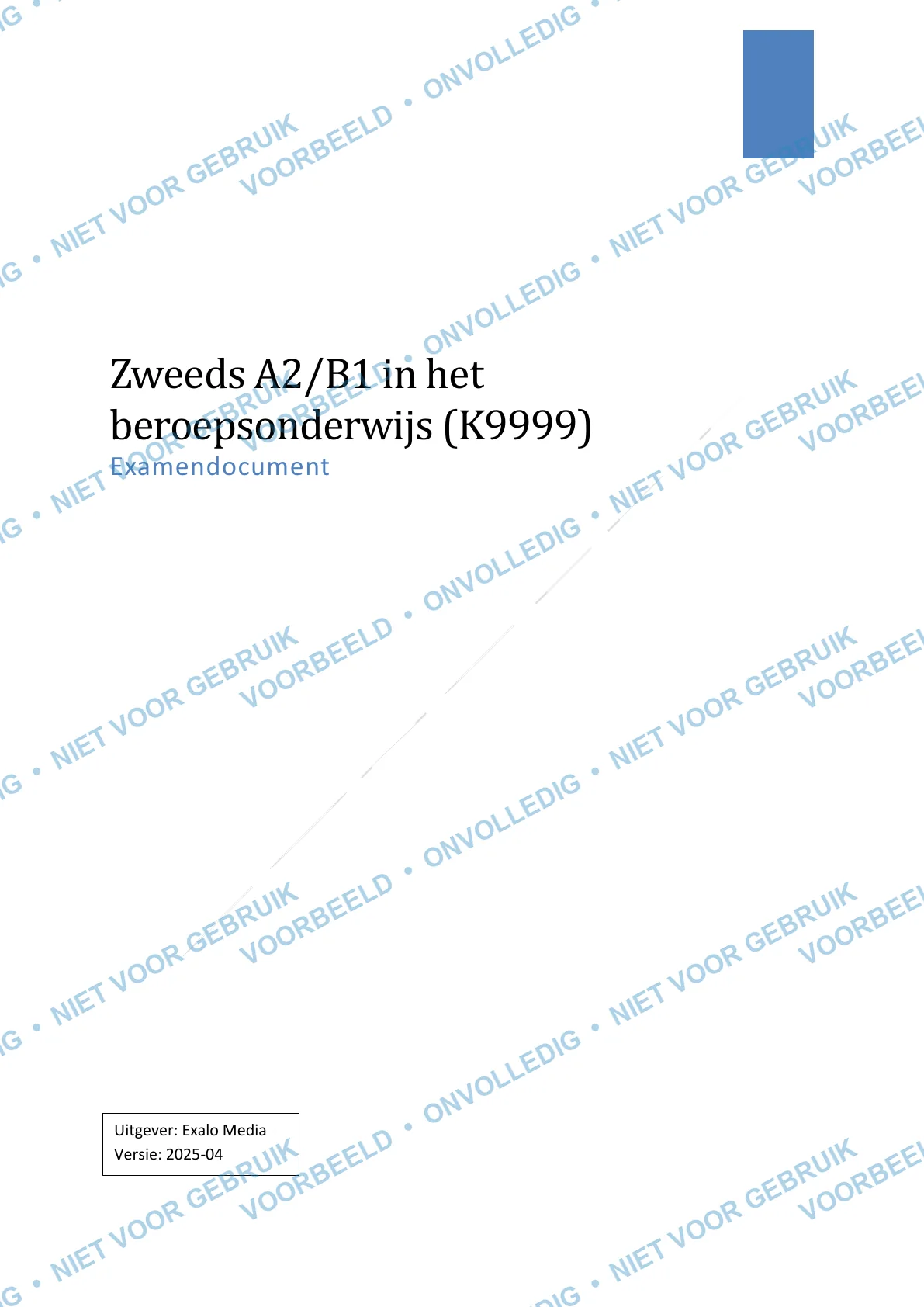 Examen en beoordeling - Omslag