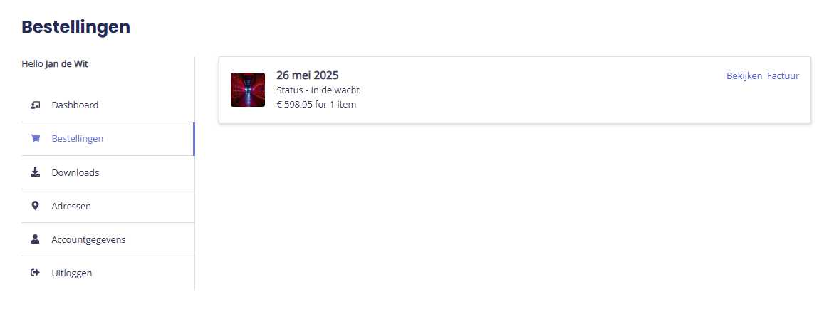 Ik heb besteld, maar ontvang geen factuur.